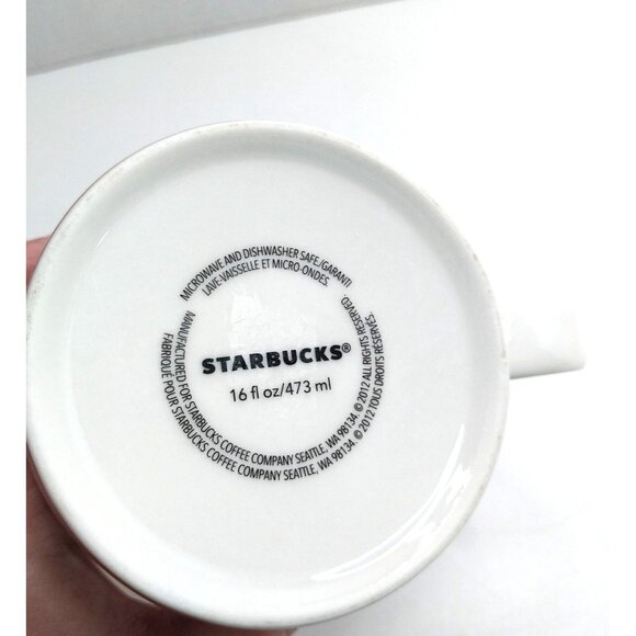 Starbucks Indianapolis Global Icon Coffee Mug 16 Oz White Red Race Car Design - Picture 6 of 6